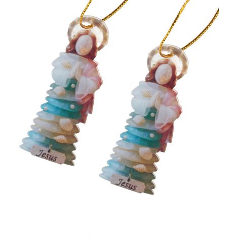 Einfach aufzuhängende Acrylfiguren-Dekoration für Bäume und Wände, religiöses Accessoire, dekorative Partyartikel, mehrfarbig (1/5)