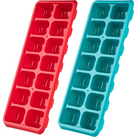 Bacs à glaçons en plastique pour congélateur, glaçons par bac avec système de démoulage facile