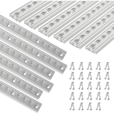Wolketon 12x Zurrschienen Airlineschiene, Transportsicherung, Light Aluschiene,  Ladungssicherung Set