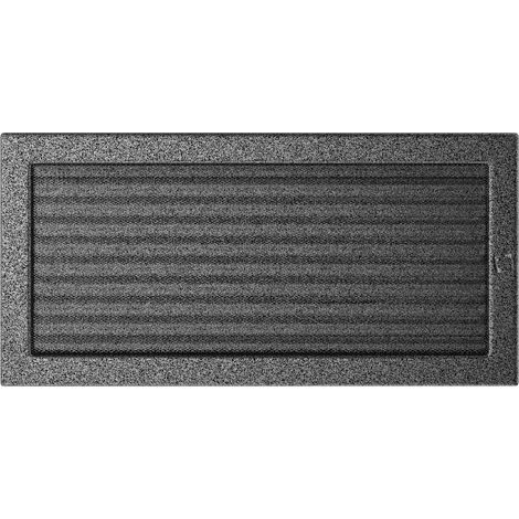 Lüftungsgitter 22x45 schwarz und silber Jalousie (1/4)