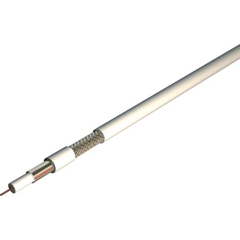 Câble coaxial 17VATCAPH1 RS PRO, Blanc, 100m, EN 50117-5 ( Prix pour Bobine de 100 Mètres )