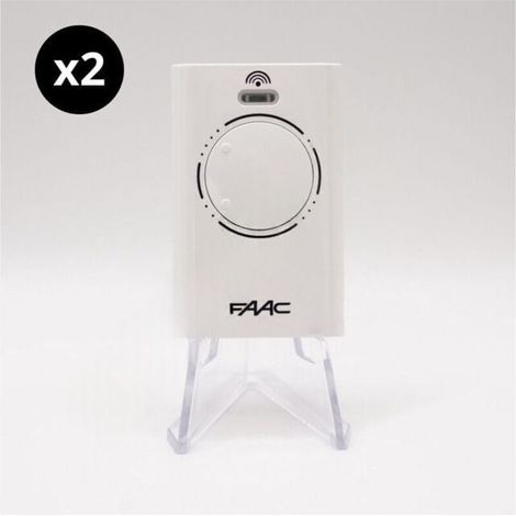Télécommande FAAC XT4 868 SLH NOIR Pack de 2 - Blanc (1/5)