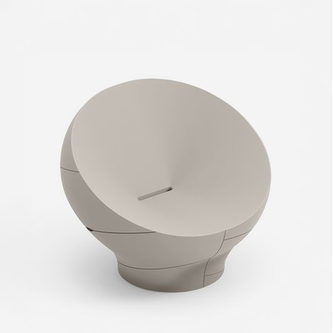 Poltrona da giardino in polietilene design moderno outdoor Vera - Beige
