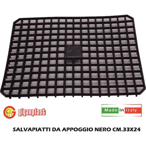 Giganplast rete salvapiatti 33x24x2 h nera in polipropilene