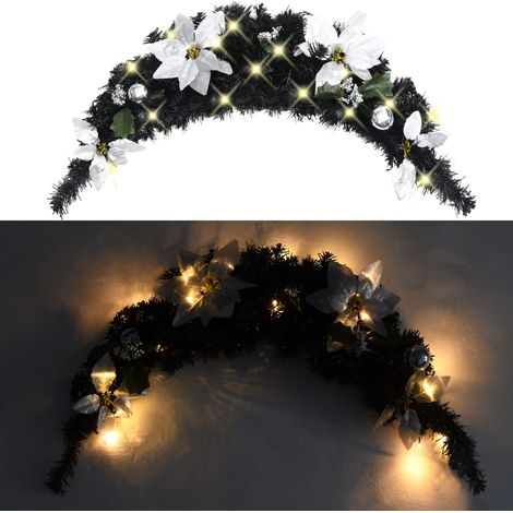 Arche de Noël,Décoration de Noël avec lumières LED Noir 90 cm PVC CFW26117 (1/5)