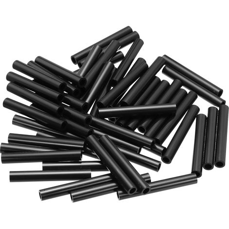 50Pcs Entretoise ABS M4 x 7mm OD x 50mm L Rondelles d'Espacement Rondes en Plastique Noir, Écrou d'Écartement Non Fileté pour Vis, Boulons, Prise Électrique (1/5)