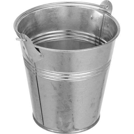 verzinkter Metalleimer 8cm Höhe mit Henkel
