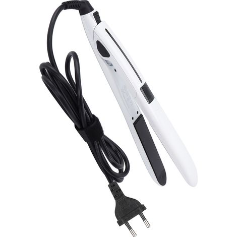 Lisseur à cheveux en céramique avec écran LCD et température réglable (prise 110-240 V UE). (1/5)