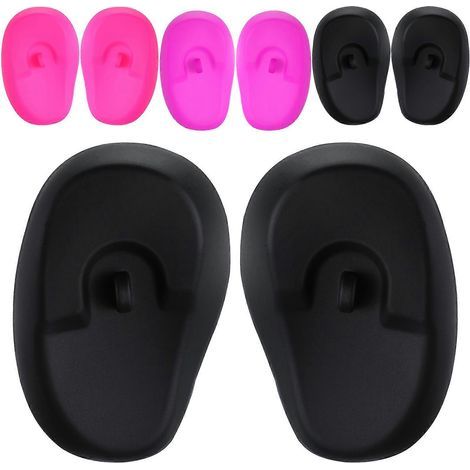Paar Silikon-Ohrschützer fürs Haarstyling – Weiche und einfache Ohrschützer – 8 x 5,5 cm (1/4)