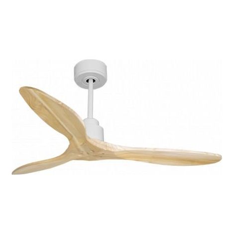 Tenerife de KlassFan - Super destratificateur et ventilateur DC 132 cm Blanc pales bois clair sans Lumière 25 à 40 m² (1/5)