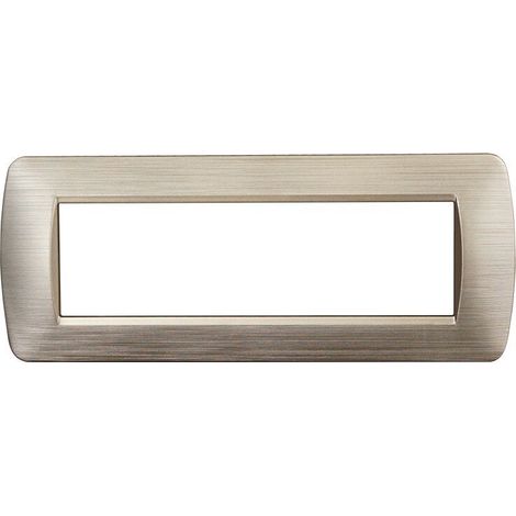 ETTROIT 7P-Platte, Farbe Satingold, kompatibel mit Bticino Living Light LN85711