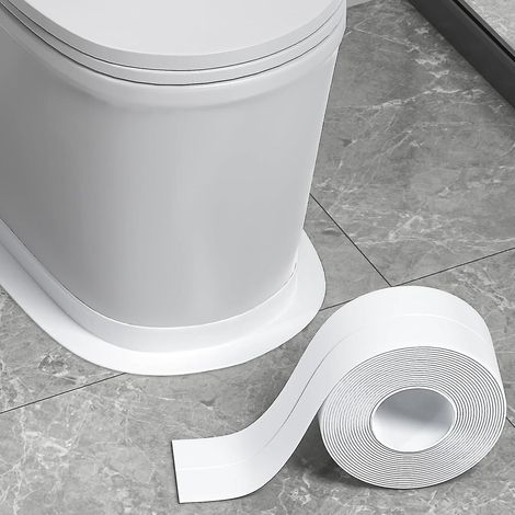 Bande d'étanchéité pour salle de bain, mastic d'étanchéité, bande de calfeutrage, ruban d'étanchéité simple et étanche pour salle de bain et cuisine. (1/5)