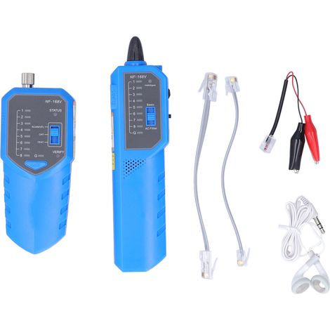 Détecteur de câble réseau NF-168V, lumière rouge 650nm, anti-interférence, testeur POE Ethernet CAT5/CAT6, localisateur de fil, outil de diagnostic (1/5)