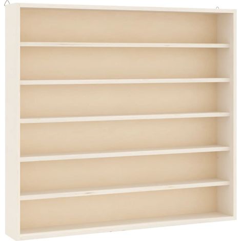 Vitrine de collection en bois avec 6 étagères 60x8,5x55 cm (1/5)