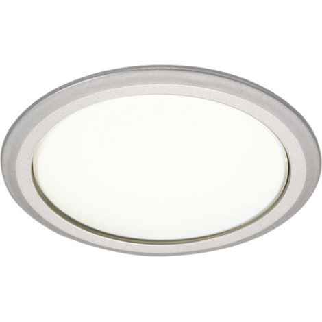 Spot LED encastrable rond 230 V à intensité variable Blanc neutre 4000 K avec 173 lumens Diamètre 82 mm Argenté