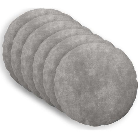 Kissenbezug 6 pcs HEERLEN Hellgrau Ø 50 cm Mikrofaser Fleece vidaXL