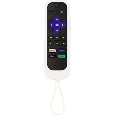 Glänzende Silikonhülle – Kompatibel mit Roku-Fernbedienungen (TCL, Hisense, Onn, Sharp, Element, Westinghouse, Philips, Insignia, JVC, RCA, Hitachi, Sanyo) – Einfacher Schutz