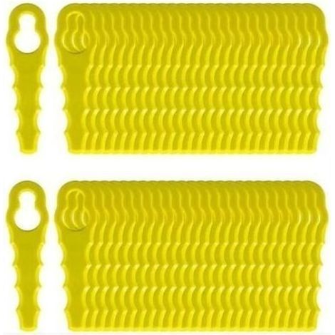 pair Lot de 100 Lames de Rechange compatible pour Ryobi Coupe Bordure, s Double Lames Dentelées RAC155 RAC157 RAC158 (1/4)