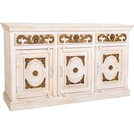 Aparador de madera marrón 153x41x90 (1/5)