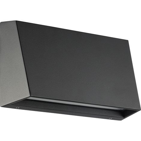 Applique Esterno Moderna Spongano Alluminio Nero Policarbonato Trasp Led (1/5)