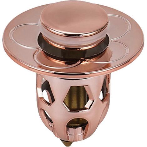 Bouchon de lavabo universel à clapet - Bouchon de lavabo universel pour évier de salle de bain, bouchon de lavabo à clapet, bouchon de lavabo à pression avec noyau (1/5)
