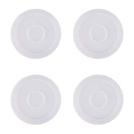 Moules ronds en silicone pour dessous de verre (lot de 4), moules transparents en résine époxy, adaptés au moulage de résine, béton, ciment et argile. (1/5)
