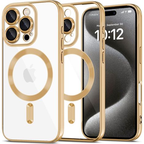 Funda Tech-protect Magflex MagSafe para iPhone 16 Pro Max, color oro brillante. (1/5)