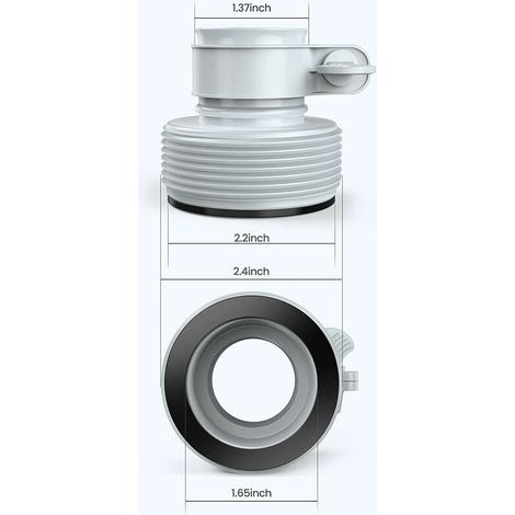 2 connecteurs de pompe de filtre de piscine, adaptateur de tuyau 38-32 (1/4)