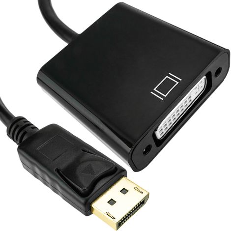 BeMatik - Adaptador DisplayPort macho a DVI-D hembra con cable de 20 cm