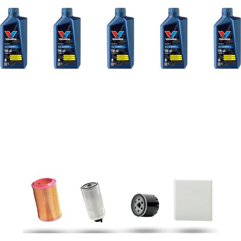 Kit tagliando 4 FILTRI e 5L OLIO compatibile con Alfa Romeo 156 (932) 1.9 jtd 76kw Dal 1997-2001 (1/5)
