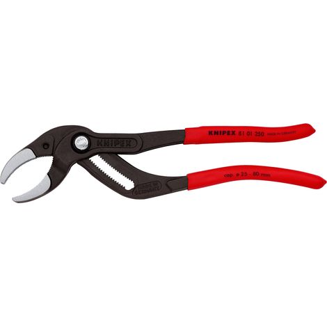 KNIPEX 81 01 250 Pince pour siphons et connecteurs gaines PVC anti-dérapantes atramentisée noire 250 mm