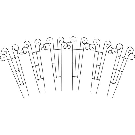 6x Metall Blumenspalier 62x28cm Rankhilfe Blumenstütze Rankgitter Kletterhilfe