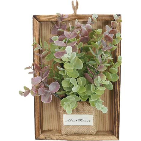 Plante artificielle encadrée, verdure artificielle, décoration murale, bonsaï suspendu pour la maison, le jardin, la chambre, la cour, un mariage, une fête, décoration verticale (1/5)
