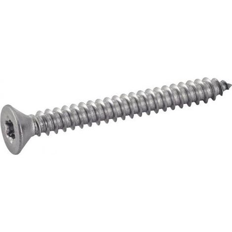 200 Vis à Tôle Tête Fraisée Six Lobes 3.9 x 25 mm - ISO 14586 - DIN 7982 - Inox A4 - D-Work