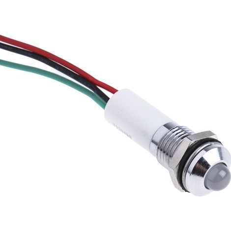 Voyant LED lumineux RS PRO, dia. 8mm, 24V c.c., IP67 ( Prix pour 1 ) (1/4)