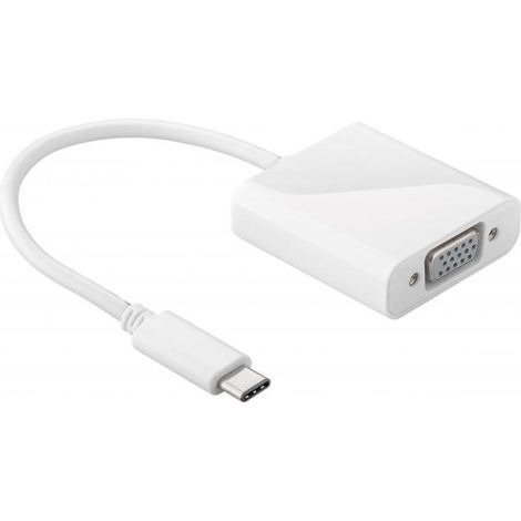Adattatore da USB-C™ a VGA, bianco, Spina USB-C™   Presa VGA (15-pin). colore bianco (1/3)