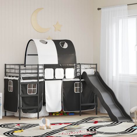 Kinder-Etagenbett Schwarz 75 x 190 cm Metall