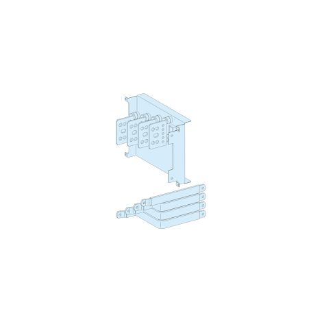PrismaSeT P Active - Raccordement aval reporté NSX400/630 - fixe Cde manet. - 4P - LVS04456