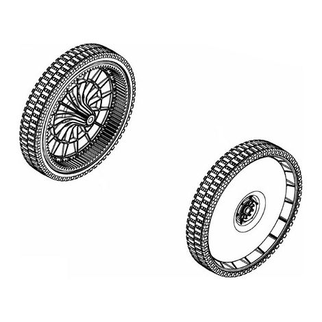 Roue arrière tondeuse Mr Bricolage TKT53 / MTD 46, 53 - 634-04412A