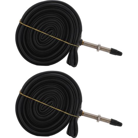 Chambre À Air Vélo 700x23C - Valve Presta 60 mm - Caoutchouc Butyle - Pour Pneus 700c - Lot de 2 avec 2 Démonte-Pneus (1/5)