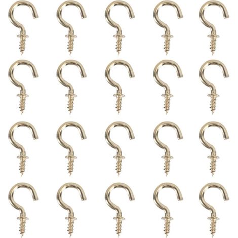 Lot de 50 crochets plafond, fer, pour suspension et à visser (1/5)