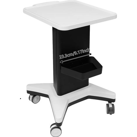 Chariot de stockage mobile, design polyvalent, construction robuste, noir (1/2)