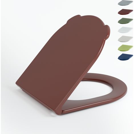 Abattant WC Premium Forme D - Fermeture Amortie Ultra-Silencieuse - Résistant à la Charge 150kg - Installation Top-Mounting