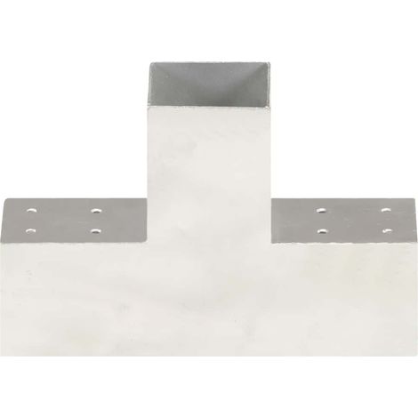 Connecteur de poteau en T sabot de liaison pour poutre bois métal galvanisé 81 x 81 mm (1/5)