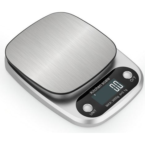 Hochpräzise elektronische Küchenwaage (10 kg/1 g) mit großem LCD-Display