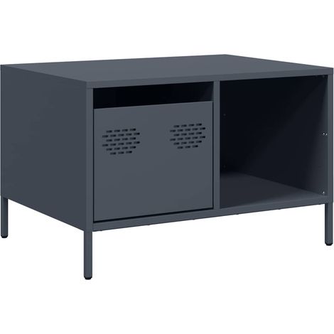 Table basse,Table d'appoint,Table de Salon anthracite 68,5x50x43,5 cm acier laminé à froid CFW19863 (1/5)