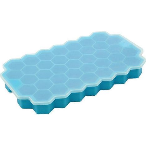 Bac à glaçons avec couvercles, paquet de 1, 37 glaçons en gel de silice de qualité alimentaire, flexibles et sans BPA, avec couvercle amovible anti-déversement. Moules à glaçons pour des glaçons frais (1/5)