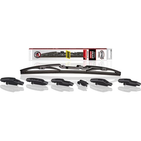 HEYNER® Scheibenwischer für Heckscheibe, Heckwischerblatt Länge 300 mm klassisches Wischerblatt für hinten mit Adapter
