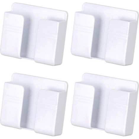 99 x 28 x 86 mm, (weiß) 4 Stück Haushalts-Wandregal Paste Handy-Laderegal Multifunktionale Aufbewahrung und Aufbewahrung
