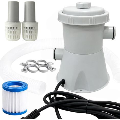 Pompe Filtre Piscine Hors Sol 330 GPH Avec Filtre À Cartouche Électrique (1/5)